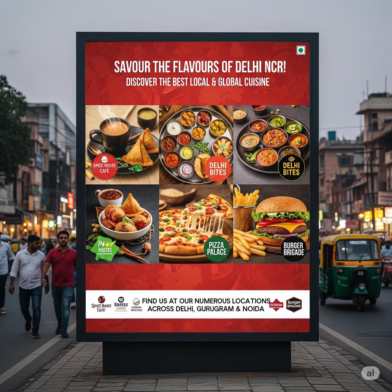 Hungry eyes are everywhere in Delhi NCR – and the best way to catch them is through outdoor advertising.